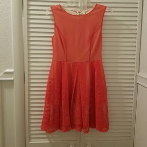 Alice Moon coral cocktail dress